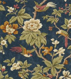 Lophura Fabric by Sanderson Navy Lophura Fabric by Sanderson Navy