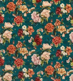 Summer Peony Fabric by Sanderson Newby Green Summer Peony Fabric by Sanderson Newby Green