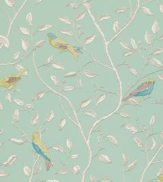 Finches Wallpaper by Sanderson Duck Egg Finches Wallpaper by Sanderson Duck Egg