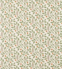 Damson Tree Fabric by Sanderson Brick/Fennel Damson Tree Fabric by Sanderson Brick/Fennel