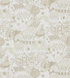 The Allotment Wallpaper by Sanderson Linen The Allotment Wallpaper by Sanderson Linen