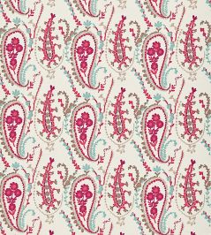 Jamila Fabric by Sanderson Coral/Aqua Jamila Fabric by Sanderson Coral/Aqua