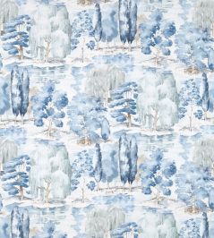 Waterperry Fabric by Sanderson Indigo Waterperry Fabric by Sanderson Indigo