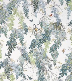 Wisteria Falls Fabric by Sanderson Mineral Wisteria Falls Fabric by Sanderson Mineral