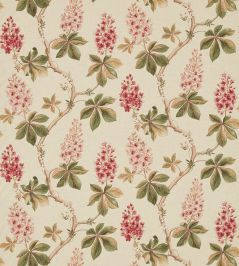 Chestnut Tree Fabric by Sanderson Coral/Bayleaf Chestnut Tree Fabric by Sanderson Coral/Bayleaf
