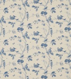 Woodland Chorus Fabric by Sanderson Indigo/Linen Woodland Chorus Fabric by Sanderson Indigo/Linen