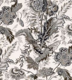 Sandoway Vine Fabric by Schumacher Charcoal Sandoway Vine Fabric by Schumacher Charcoal