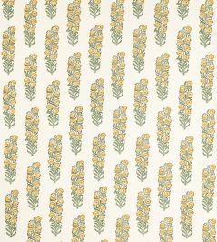 Sanganeri Block Print Fabric by Zoffany Primrose/Evergreen Sanganeri Block Print Fabric by Zoffany Primrose/Evergreen