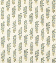 Sanganeri Block Print Fabric by Zoffany Tempest/Olive Sanganeri Block Print Fabric by Zoffany Tempest/Olive