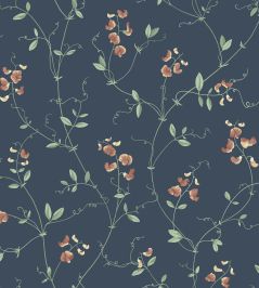 Sanna Wallpaper by Sandberg Classic Blue Sanna Wallpaper by Sandberg Classic Blue