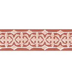 Santa Clara Tile Border Wallpaper by DADO Red Santa Clara Tile Border Wallpaper by DADO Red