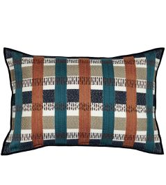 Santana Cushion 40 x 60cm by Maison Casamance Multico Bleu Santana Cushion 40 x 60cm by Maison Casamance Multico Bleu