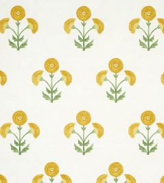 Saranda Flower Wallpaper by Schumacher Marigold Saranda Flower Wallpaper by Schumacher Marigold