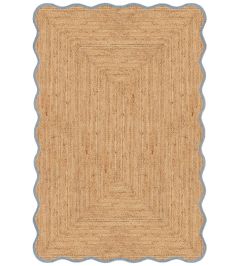 Scallop Rug by Layered Misty Blue Scallop Rug by Layered Misty Blue