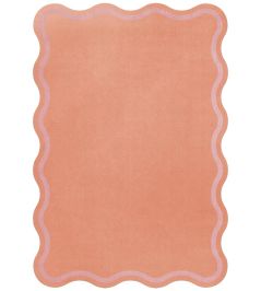 Scallop Rug by Layered Watermelon Pink Scallop Rug by Layered Watermelon Pink