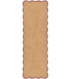 Scallop Runner Rug by Layered Burgundy Scallop Runner Rug by Layered Burgundy
