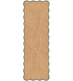Scallop Runner Rug by Layered Dark Green Scallop Runner Rug by Layered Dark Green