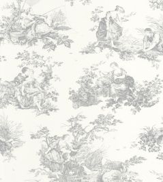 Scene D'Ete Wallpaper by Casadeco Gris Perle Scene D'Ete Wallpaper by Casadeco Gris Perle