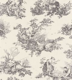 Scene D'Ete Wallpaper by Casadeco Noir Fusain Scene D'Ete Wallpaper by Casadeco Noir Fusain