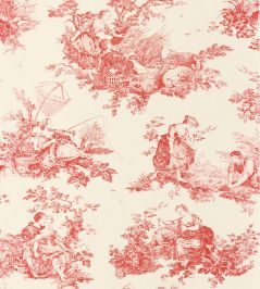 Scene D'Ete Wallpaper by Casadeco Rouge Carmin Scene D'Ete Wallpaper by Casadeco Rouge Carmin