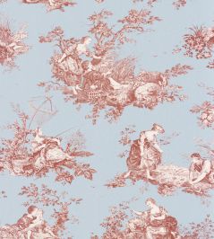Scene D'Ete Wallpaper by Casadeco Rouge Grenat Scene D'Ete Wallpaper by Casadeco Rouge Grenat