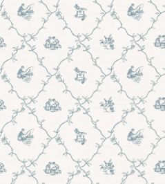 Scenes Wallpaper by Coordonne Indigo Scenes Wallpaper by Coordonne Indigo