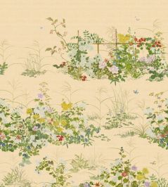 Scenic Flora Paperweave Mural by Cole & Son Gold Scenic Flora Paperweave Mural by Cole & Son Gold