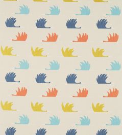 Colin Crane Fabric by Scion Pink Grapefruit/Ink/Sky Colin Crane Fabric by Scion Pink Grapefruit/Ink/Sky