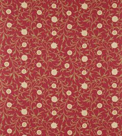 Scroll Fabric by Morris & Co Raspberry/Olive Scroll Fabric by Morris & Co Raspberry/Olive