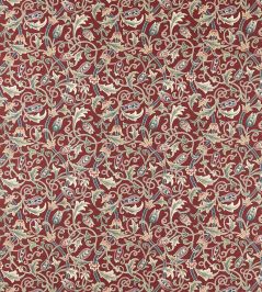 Scrolling Tulip Fabric by Morris & Co Plum Scrolling Tulip Fabric by Morris & Co Plum