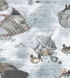 Sea Life Wallpaper by Brand McKenzie Aqua & Sand Sea Life Wallpaper by Brand McKenzie Aqua & Sand