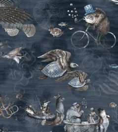 Sea Life Wallpaper by Brand McKenzie Navy Sea Life Wallpaper by Brand McKenzie Navy