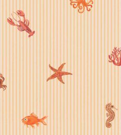 Sea Stripe Wallpaper by Eijffinger Orange Sea Stripe Wallpaper by Eijffinger Orange
