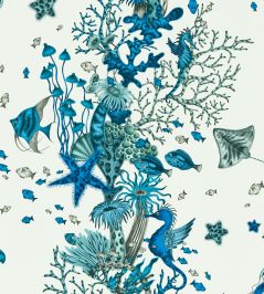 Seaforest Wallpaper by Clarke & Clarke Blue Seaforest Wallpaper by Clarke & Clarke Blue