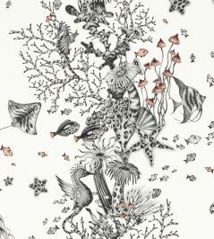 Seaforest Wallpaper by Clarke & Clarke Mono Seaforest Wallpaper by Clarke & Clarke Mono