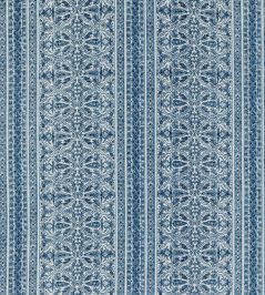 Seaton Stripe Fabric by Baker Lifestyle Indigo Seaton Stripe Fabric by Baker Lifestyle Indigo