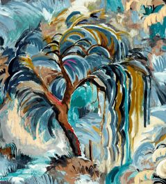 Secret Lagoon Grande Fabric by Arley House Ceru Secret Lagoon Grande Fabric by Arley House Ceru