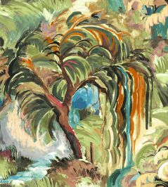 Secret Lagoon Grande Fabric by Arley House Viridian Secret Lagoon Grande Fabric by Arley House Viridian