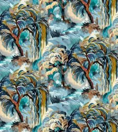 Secret Lagoon Midi Fabric by Arley House Ceru Secret Lagoon Midi Fabric by Arley House Ceru