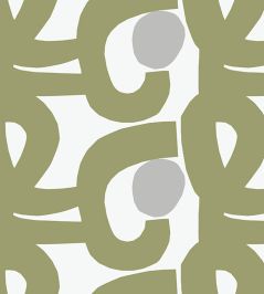 Seppel Metallic Wallpaper by Marimekko Green Seppel Metallic Wallpaper by Marimekko Green