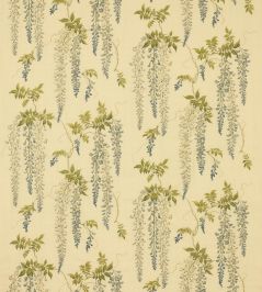 Seraphina Linen Fabric by Colefax and Fowler Blue/Leaf Seraphina Linen Fabric by Colefax and Fowler Blue/Leaf