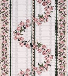 Serena Garland Fabric by Schumacher Rose Serena Garland Fabric by Schumacher Rose