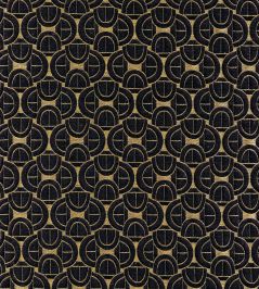 Serlio Fabric by Casamance Noir Serlio Fabric by Casamance Noir