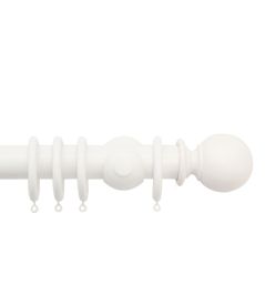 Seychelles 40mm Wooden Pole Cotton, Ball finial Cotton Seychelles 40mm Wooden Pole Cotton, Ball finial Cotton