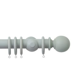 Seychelles 40mm Wooden Pole Haze, Ball finial Haze Seychelles 40mm Wooden Pole Haze, Ball finial Haze