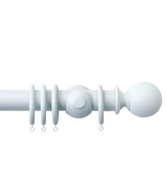 Seychelles 40mm Wooden Pole Mist, Ball finial Mist Seychelles 40mm Wooden Pole Mist, Ball finial Mist