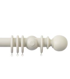 Seychelles 40mm Wooden Pole Sand, Ball finial Sand Seychelles 40mm Wooden Pole Sand, Ball finial Sand