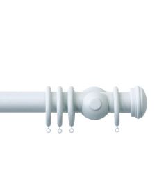 Seychelles 40mm Wooden Pole Mist, End Cap finial Mist Seychelles 40mm Wooden Pole Mist, End Cap finial Mist