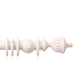 Seychelles 40mm Wooden Pole Blush, Fluted Urn finial Blush Seychelles 40mm Wooden Pole Blush, Fluted Urn finial Blush