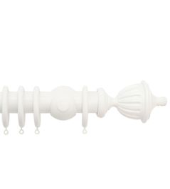 Seychelles 40mm Wooden Pole Cotton, Fluted Urn finial Cotton Seychelles 40mm Wooden Pole Cotton, Fluted Urn finial Cotton